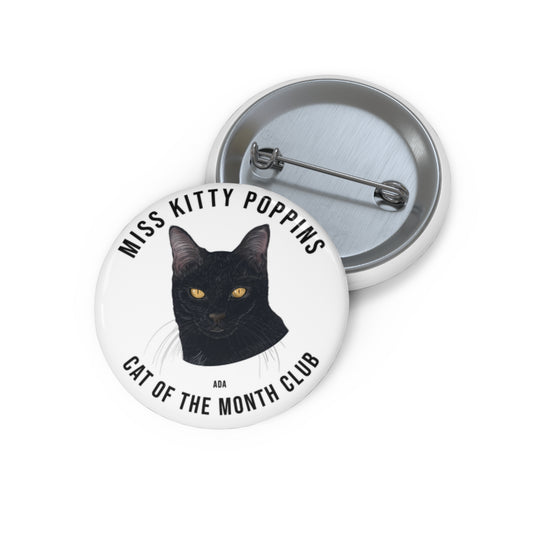 Ada | Cat of the Month Club™ Button by Miss Kitty Poppins