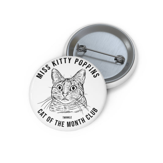 Twinkle | Cat of the Month Club™ Button (August 2025) by Miss Kitty Poppins