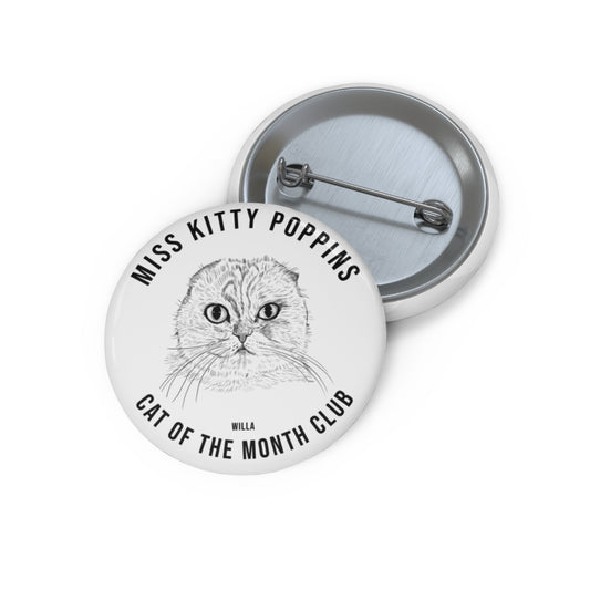 Willa | Cat of the Month Club™ Button (December 2025) by Miss Kitty Poppins