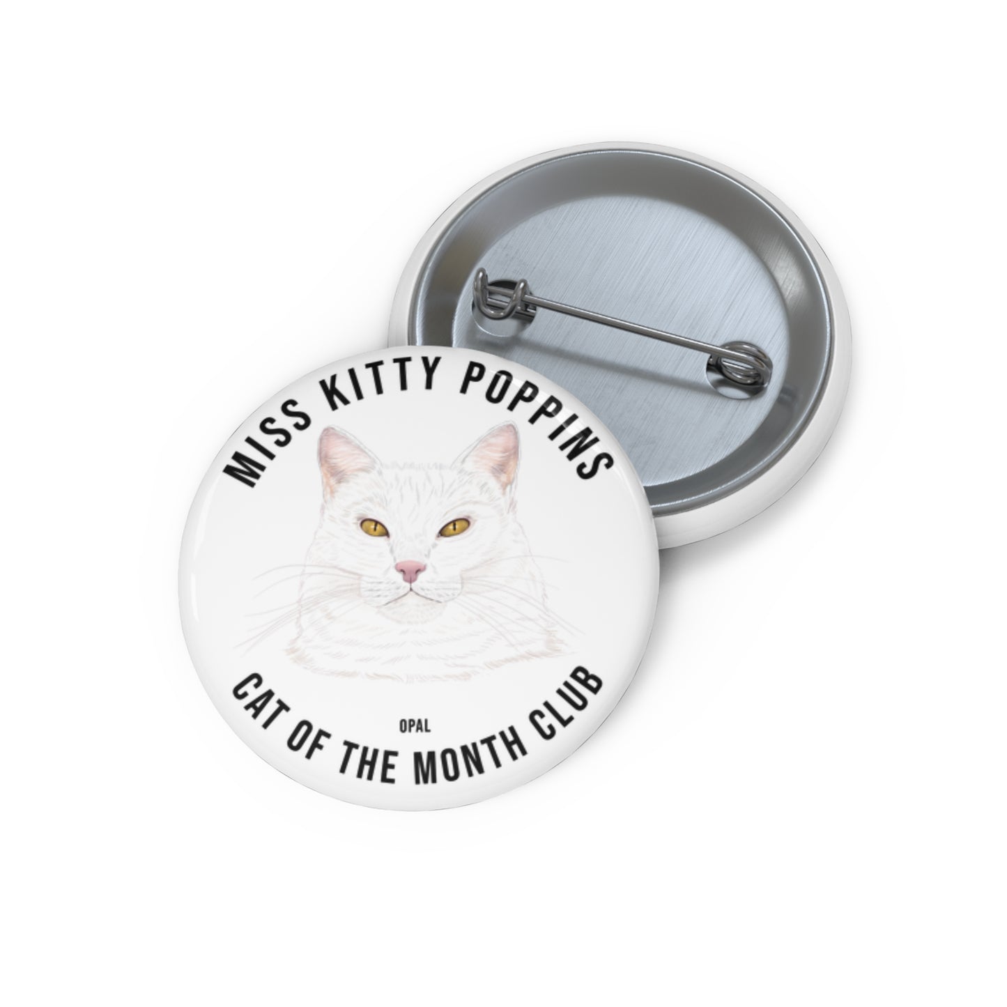 Opal | Cat of the Month Club™ Button (July 2026) by Miss Kitty Poppins