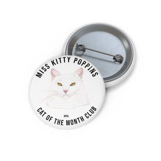 Opal | Cat of the Month Club™ Button (July 2026) by Miss Kitty Poppins