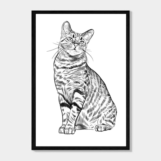 The One-of-One Portrait (Black & White) by Miss Kitty Poppins